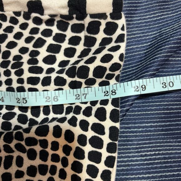 Isaac Mizrahi Live Womens 1X Cardigan Black White Animal Print Sweater Boho Chic - Picture 5 of 6